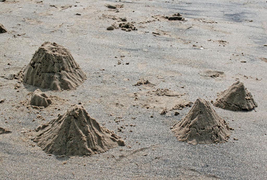Sandcastles on Portobello beach